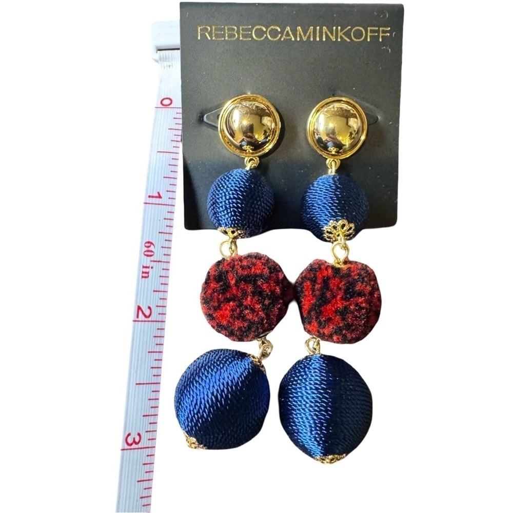 Rebecca Minkoff Pom-Pom Drop Earrings NWT - Picture 4 of 5
